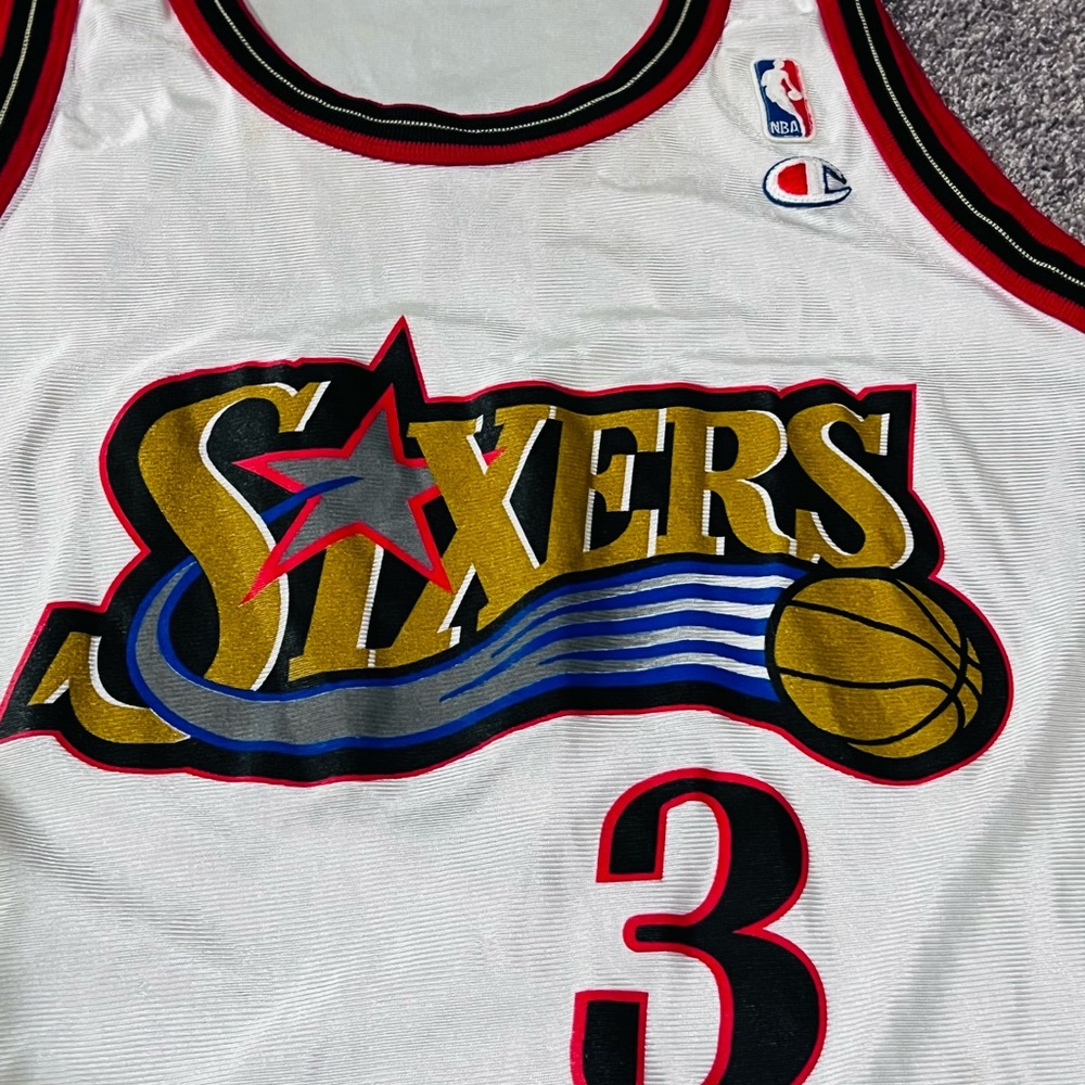 Champion Sixers Basketball Jersey - White, Gold, Blue